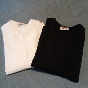2 Men's Waffle knit Henley tops